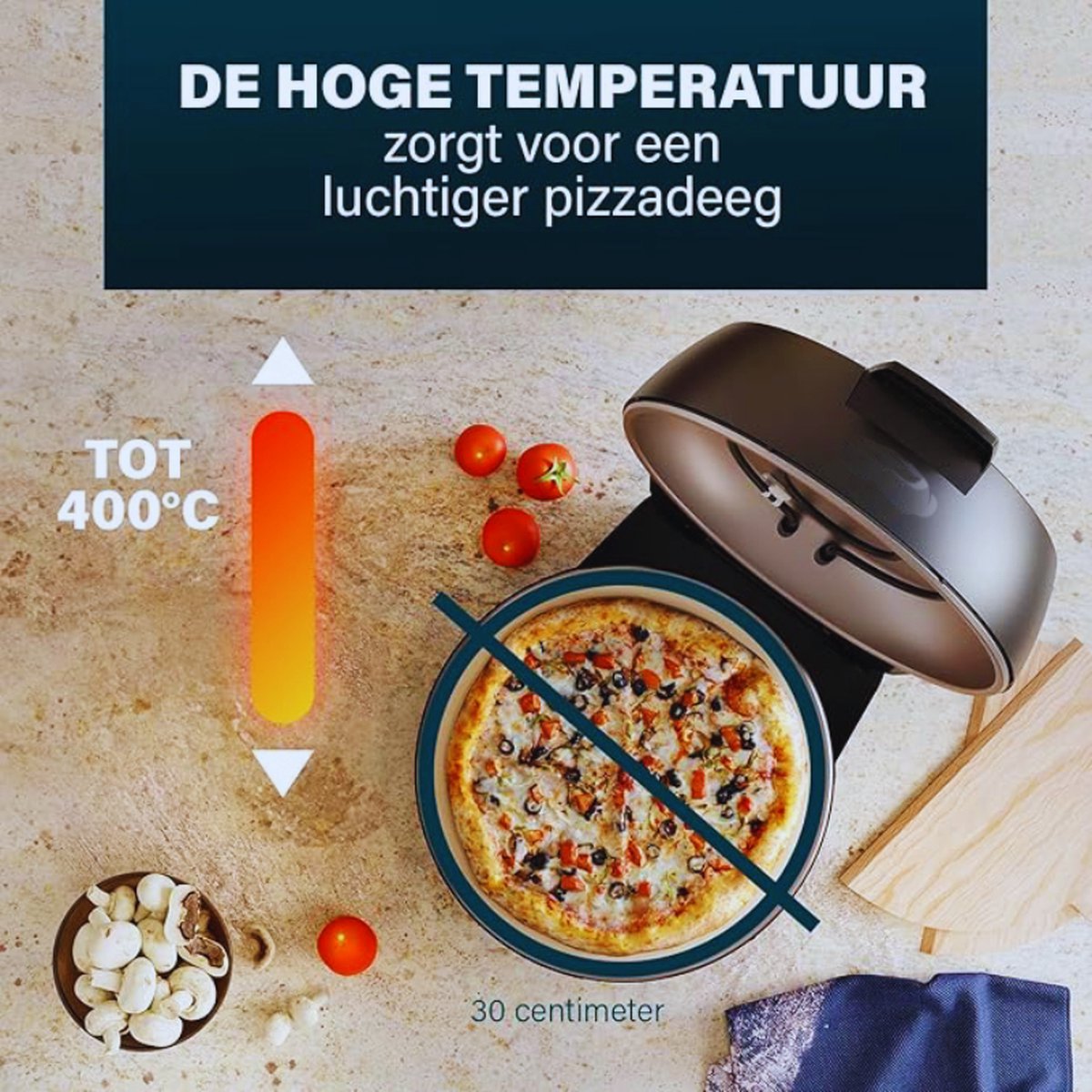 Pizza Oven Pro 115005 keramische pizzasteen oven