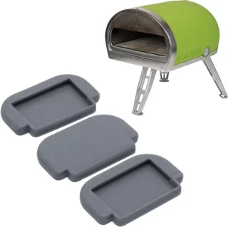 Pizza oven voetbeschermers - set van 3 - grijs