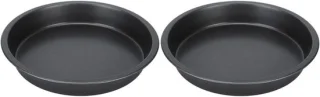 Pizza pan set - 2 stuks 15 cm - zwart