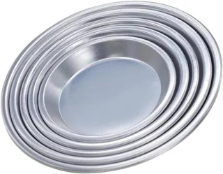 Pizza pan set - 5-12 inch - zilver