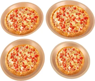 Pizza pan set carbon staal 6 7 8 9 inch zwart