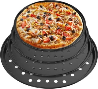 Pizza pannen set - 32 cm - zwart