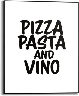 Pizza Pasta Vino Print 50x40 cm