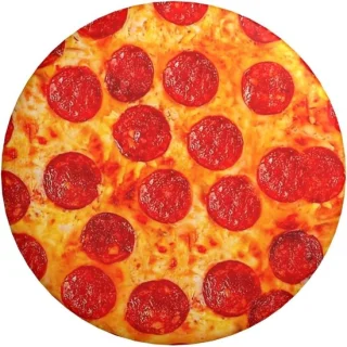 Pizza pepperoni badge - ronde pin broche - 6 cm - multi