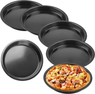 Pizza platen set 6 stuks 20 cm zwart