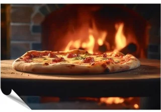 Pizza poster keuken wanddecoratie 90x60cm