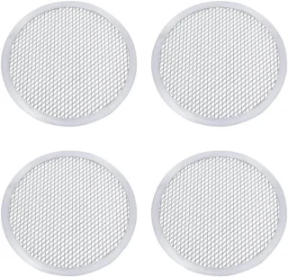 Pizza Scherm Set - Bakplaatrooster 4x Ø25 cm Aluminium