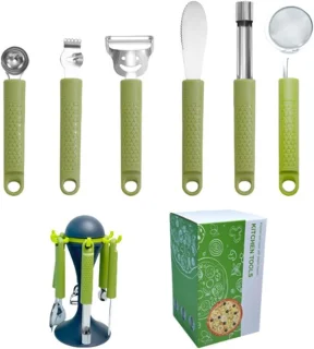 Pizza snijder set 6-delig zilver 29 x 17 cm