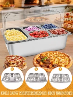Pizza Tag Station 7-delige RVS pannenset