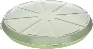 Pizza Takeaway Box - Round Transparent Green