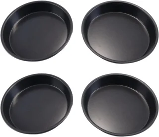 Pizzabakvorm set kleine bakplaten 4 stuks 168 cm zwart