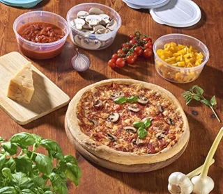 Pizzaballenbox 6-delige set - Roze
