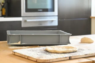 Pizzaballenbox met deksel 30x40x8 cm