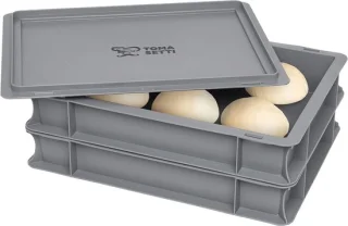 Pizzaballenbox met deksel 30x40x8 cm
