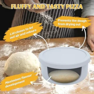 Pizzaballenbox met deksel - set van 4
