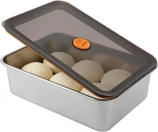 Pizzaballenbox RVS 30 x 21 x 8,5 cm