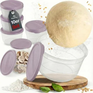 Pizzaballendoos set 10 stuks met deksel