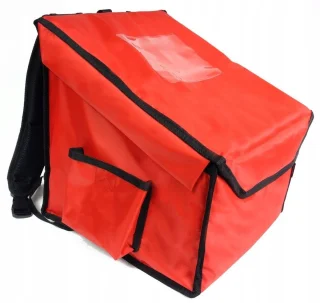 Pizzabezorger Rugzak 36x36 cm Rood