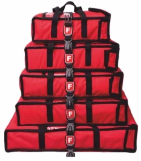 Pizzabezorgtas 50x50 cm (set van 2) - Nylon - Rood