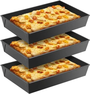 Pizzablikken set - 3 stuks - zwartgrijs