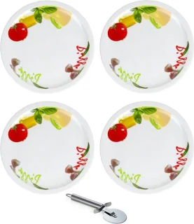 Pizzabord Porselein Ø 31 cm - Wit
