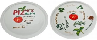 Pizzabord set van 2, 30 cm porselein