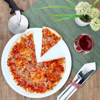 Pizzabord XXL 33,5 cm Porselein Set