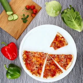 Pizzabord XXL 33,5 cm Porselein Set