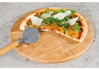 Pizzaborden bamboe set 32 cm
