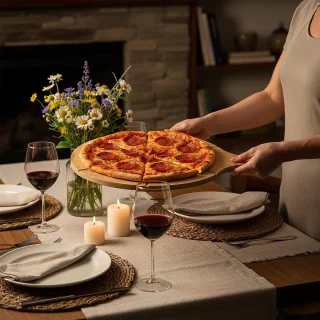Wat vinden we goed aan de Pizzaborden set Bamboe Ø33 cm Naturel