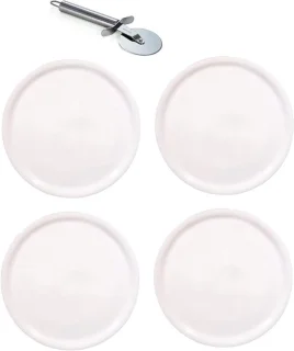 Pizzaborden set - Napoli serie - Ø33cm 4 stuks - wit