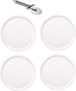 Pizzaborden set Ø33cm 4 stuks wit