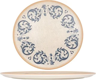 Pizzaborden set porseleinen 32 cm mediterraans blauw