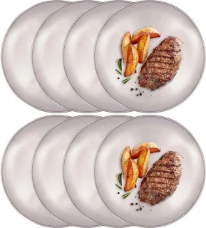 Pizzaborden set ronde platen 8 stuks Ø 30 cm zilver