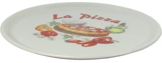 Pizzaborden set wit met decor Ø31cm 6 stuks