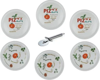 Pizzaborden Set XXL Porselein 30 cm
