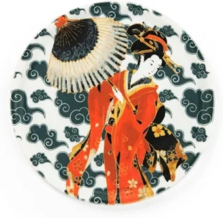 Pizzabordenset Japanse stijl 6 stuks 31 cm meerkleurig