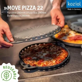 Pizzabox set Ø 22 cm Nature Ash Grey