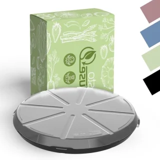 Pizzabox ToGo Herbruikbare pizzadoos 34 cm zwart/transparant