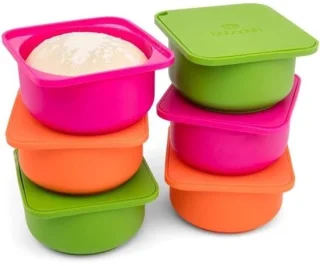Pizzadeeg containers – proofing bakjes – set van 6 – 135 x 122 x 64 cm