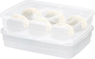 Pizzadeeg containers set van 2