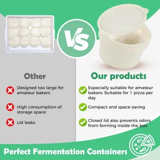 Pizzadeeg Fermentatiecontainer Set van 4 600ml