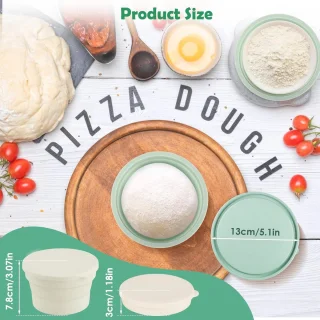 Pizzadeeg Fermentatiecontainer Set van 4 600ml