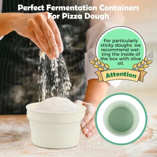 Pizzadeeg Fermentatiecontainer Set van 4 600ml