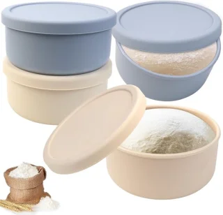 Pizzadeegbakjes set van 4 transparant 145x7 cm