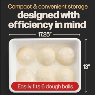 Pizzadeegproefdoos set van 2 stapelbare trays met deksels