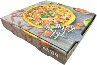 Pizzadozen kartonnen pizzabox 24 x 24 x 4 cm grijs