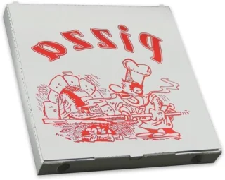 Pizzadozen Meeneemdozen 32x32x3 cm 150 stuks Wit kraftkarton