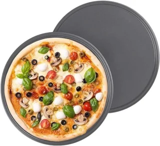 Pizzaform bakplaat set van 2 zwart