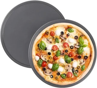 Pizzaform set 2 stuks 32 cm zwart